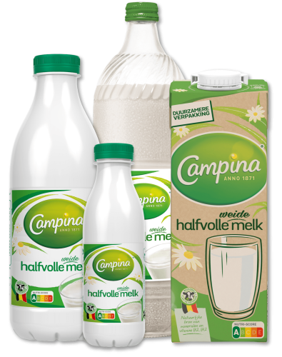Campina semi-skimmed milk range NL