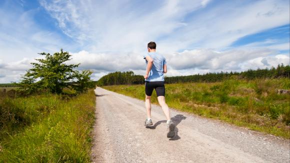 Man running in the morning