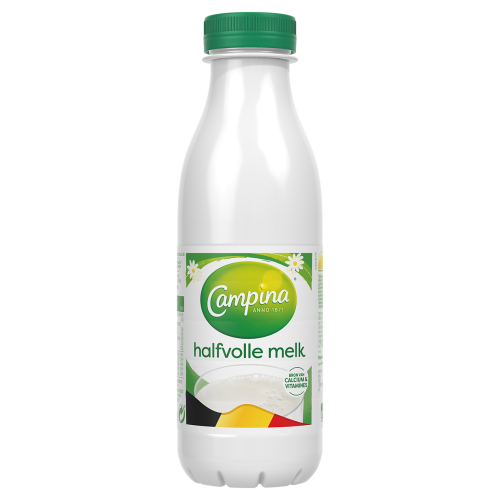 Campina halfvolle melk 500ml PET nieuw design