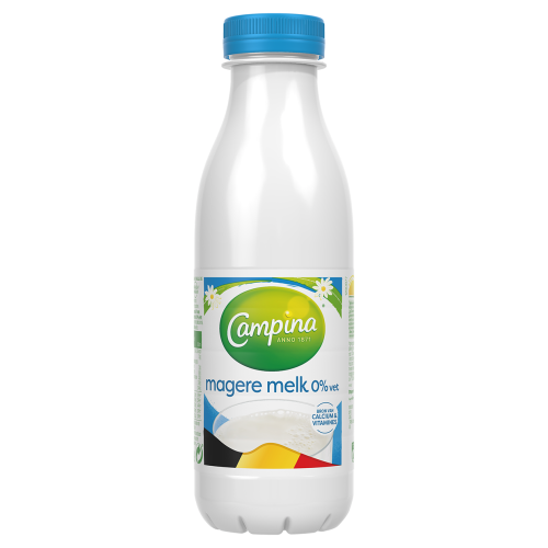 Campina magere melk 500ml Pet nieuw design 