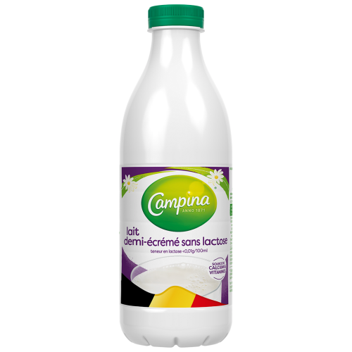 Lait demi-écrémé sans lactose
