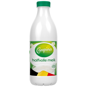 Campina halfvolle melk Pet 1L nieuw design
