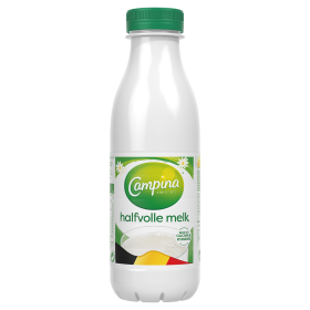 Campina halfvolle melk 500ml PET nieuw design
