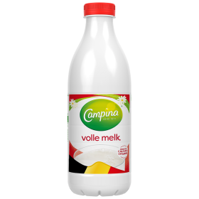 Campina volle melk 1L Pet nieuw design 